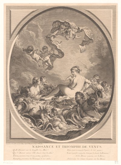 Naissance et triomphe de Vénus - Jean Daullé