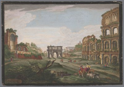 Vue des ruines de l