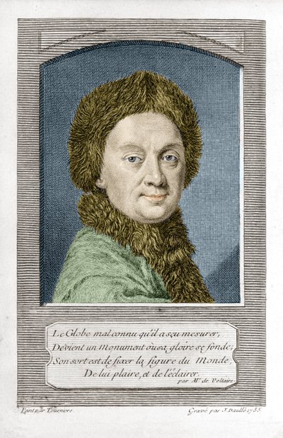 Pierre Louis Moreau de Maupertuis, astronome (1698 - 1759), gravé par J. Daullé en 1755 - Jean Daullé