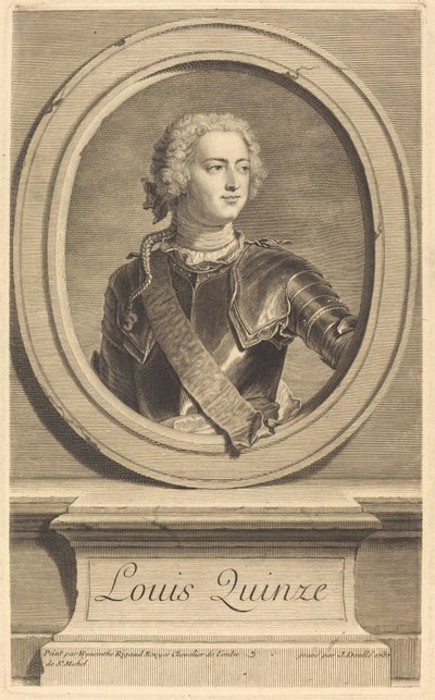 Louis XV - Jean Daullé after Hyacinthe Rigaud