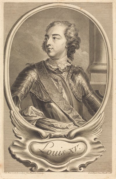 Louis XV - Jean Daullé after Jean Baptiste Lemoyne II