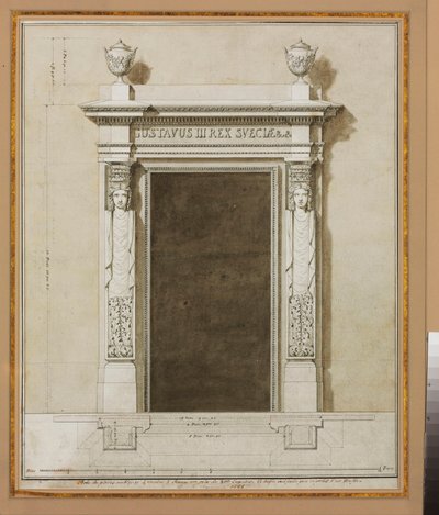 Conception pour des décorations murales pour le Salon de Compagnie - Jean Desmosthene (attr. to) Dugourc
