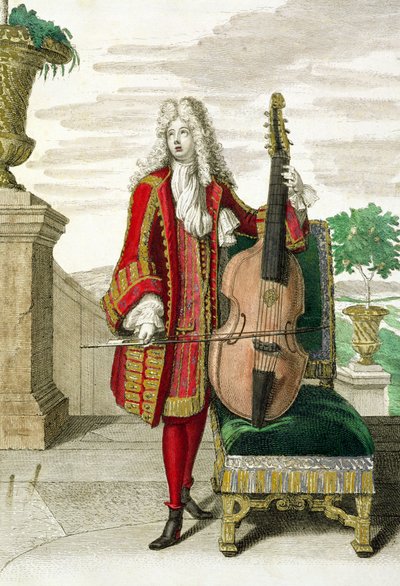 Gentleman jouant du violoncelle, publié c.1688-90 - Jean Dieu de Saint Jean