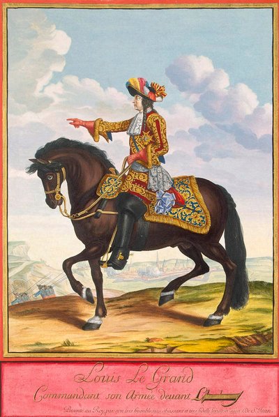 Portrait de Louis XIV à cheval à la bataille de Cambrai - Jean Dieu de Saint Jean