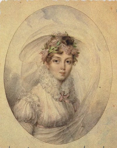 Portrait de la princesse Zinaida Alexandrovna Volkonskaya 1792-1862 - Jean Désiré Muneret