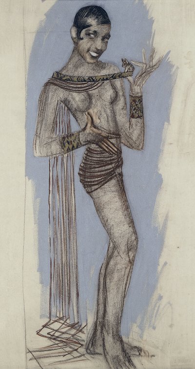Josephine Baker - Une maquette pour un important panneau laqué - Jean Dunand