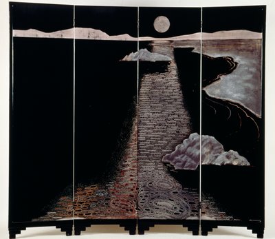 Clair de lune, paravent à quatre panneaux - Jean Dunand