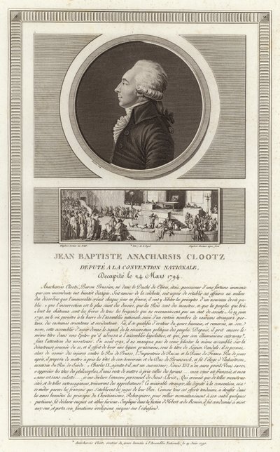 Portrait de Jean-Baptiste du Val-de-Grâce, baron de Cloots - Jean Duplessi Bertaux