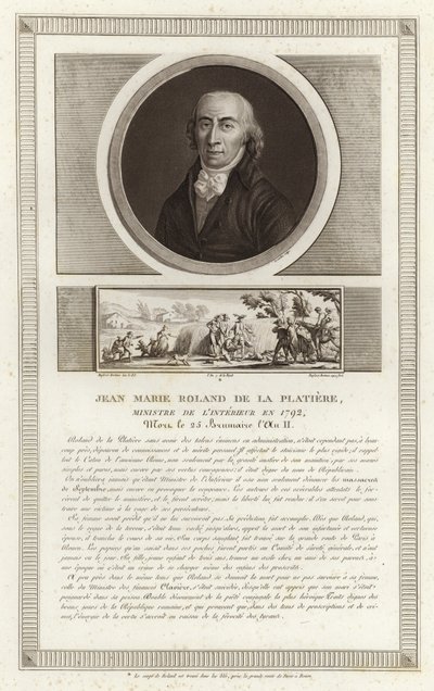 Portrait de Jean-Marie Roland, vicomte de la Platière - Jean Duplessi Bertaux