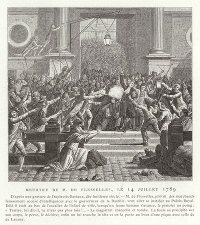 Le meurtre de Jacques de Flesselles, Révolution française, 14 juillet 1789 - Jean Duplessis Bertaux