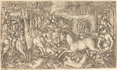 Un roi poursuivi par une licorne - Jean Duvet