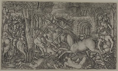 Un roi poursuivi par une licorne - Jean Duvet