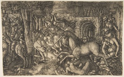Un roi poursuivi par une licorne, de la série des Licornes, vers 1555 - Jean Duvet
