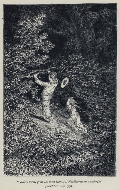 « Devant eux, poussaient les plus belles mûres en quantités merveilleuses » (gravure) - Jean Edouard Dargent