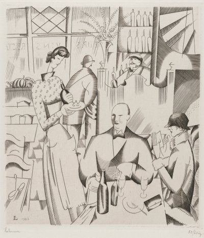 Le dîner chez le bistrot - Jean Emile Laboureur
