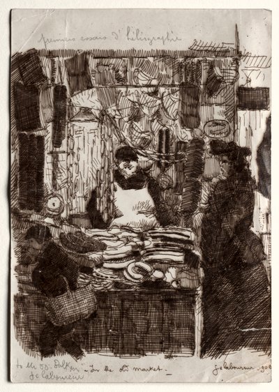 Dans le Vieux Marché - Jean Emile Laboureur