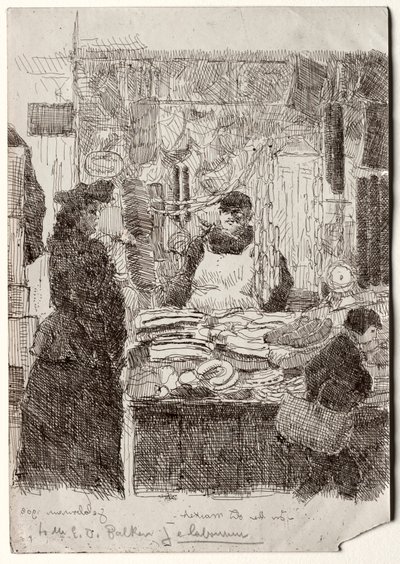 Dans le Vieux Marché - Jean Emile Laboureur