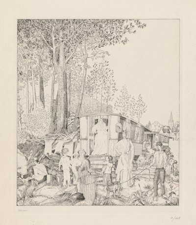 La Halte des Bohémiens - Jean Emile Laboureur