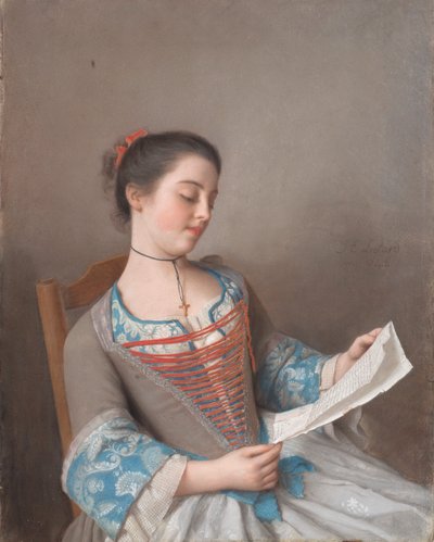 Italien : La bella lectora
Français : La liseuse - Jean-Étienne Liotard