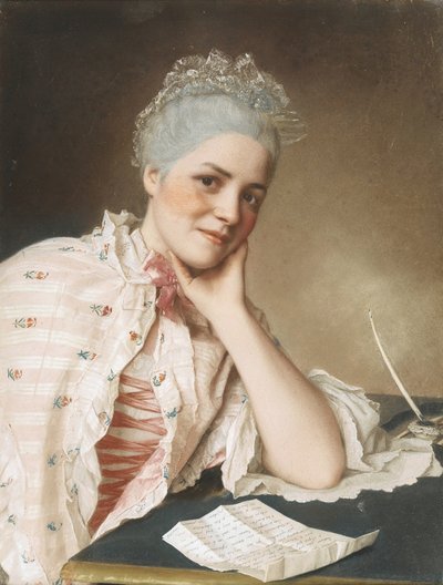 Portrait de la chanteuse Mademoiselle Louise Jacquet, vers 1750 - Jean Étienne Liotard