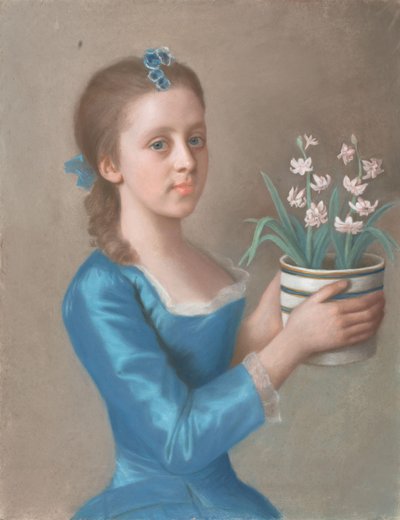 Jeune fille tenant un pot de jacinthes - Jean Étienne Liotard