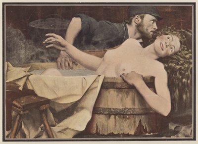 Après le lavage, femme dans une baignoire - Jean Eugene Buland