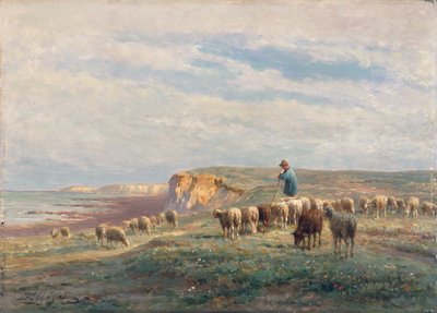 Un troupeau de moutons - Jean Ferdinand Chaigneau