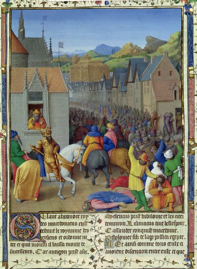 Entrée de Ptolémée Soter à Jérusalem vers 30 av. J.-C., illustration de 