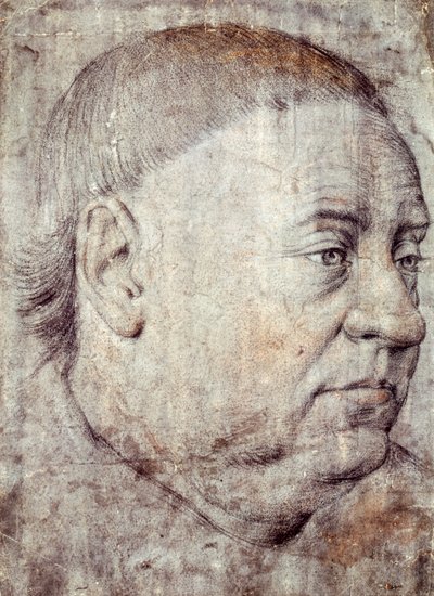 Dessin pour le portrait de Guillaume Jouvenel des Ursins, chancelier de Charles VII par Jean Fouquet - Jean Fouquet