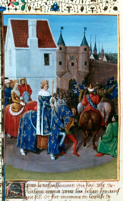 Entrée de Jean II à Paris, 14ème siècle, 1455-1460 - Jean Fouquet