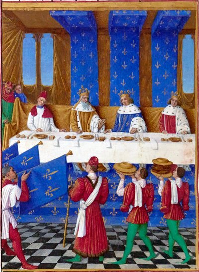 French: Banquet de Charles V le Sage - Jean Fouquet