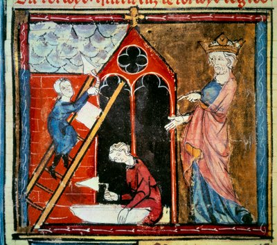 Louis VI le Gros supervisant la construction d