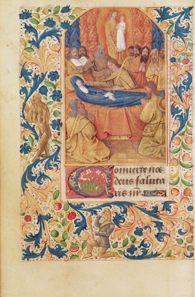 Ms Latin 13305 fol.88v La Mort de la Vierge, de 
