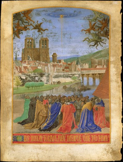 La Main Droite de Dieu Protégeant les Fidèles contre les Démons - Jean Fouquet