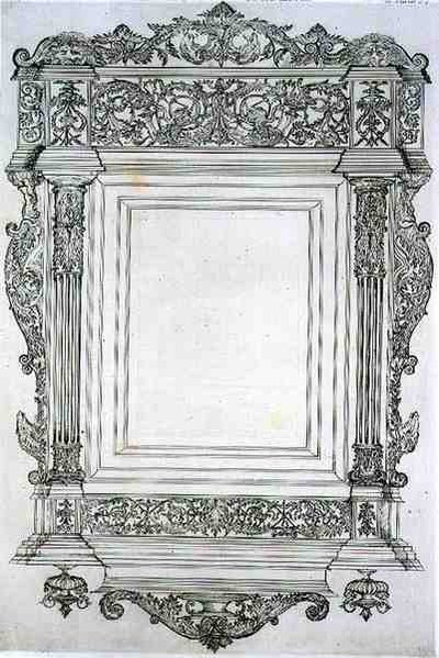 Cadre de miroir en bois sculpté, de 