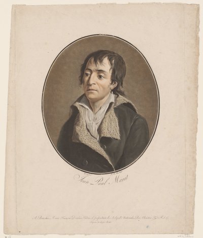 Portrait de Jean Paul Marat - Jean Francois (after) Garnerey
