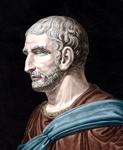 Portrait de Lucius Junius Brutus - Lucius Iunius Brutus (509-545 av. J.-C.) - fondateur légendaire de la République romaine - gravure par Jean François Janinet (1752-1814) - Jean Francois (after) Janinet