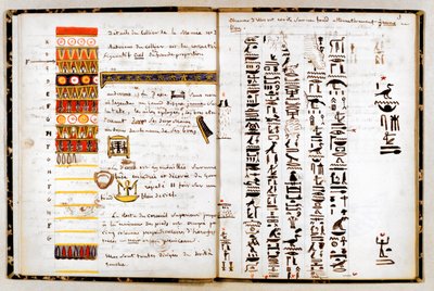 Hiéroglyphes dans le carnet de Jean-François Champollion, c1806-1832 - Jean Francois Champollion