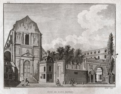 Église des Blancs Manteaux, Paris (gravure, vers 1780) - Jean Francois Garneray