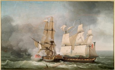 Combat entre la corvette française La Bayonnaise - Jean Francois Hue