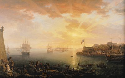 Vue du port de Brest, 1796 - Jean Francois Hue