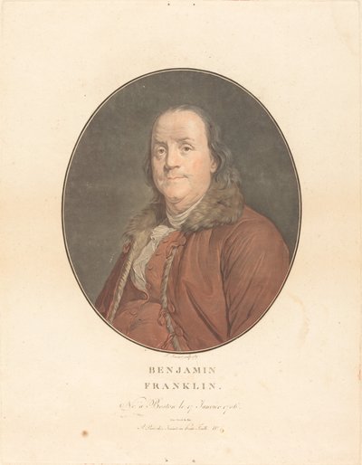 Benjamin Franklin. Créateurs : Jean Francois Janinet, Joseph Siffred Duplessis - Jean Francois Janinet, Joseph Siffred Duplessis