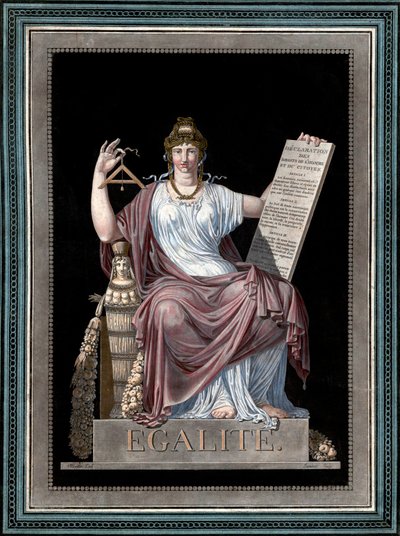 Égalité - gravure par Jean-François Janinet (1752-1814) - Allégorie de l