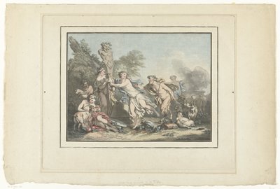 Bergères et satyres - Jean Francois Janinet