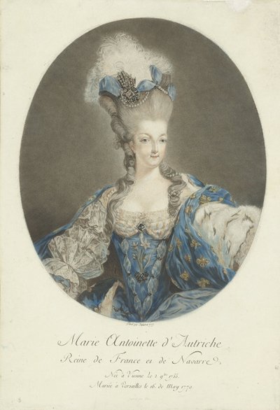 Portrait de Marie Antoinette - Jean Francois Janinet