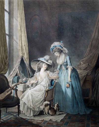 La Difficile Confession - Gravure de Janinet - Jean Francois Janinet