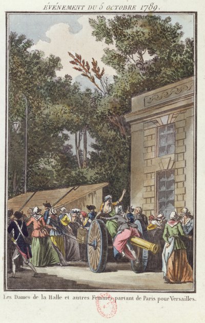 Les femmes des Halles marchant vers Versailles, 5 octobre 1789 - Jean Francois Janinet