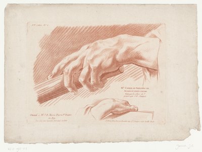 Page de titre avec deux mains - Jean Francois Janinet