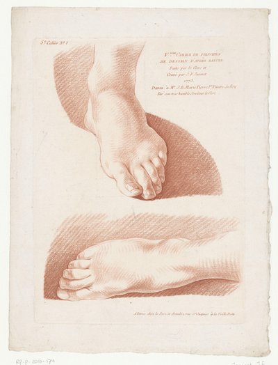 Titelprent met twee voeten - Jean Francois Janinet