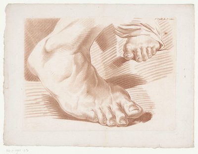 Deux pieds (6.e Feuille du 5.e Cahier) (Compositions avec parties du corps humain) (Cinquième Cahier de Principes de Dessein) - Jean Francois Janinet